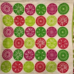 Jonathan Adler Christmas placemats, EUC, pink